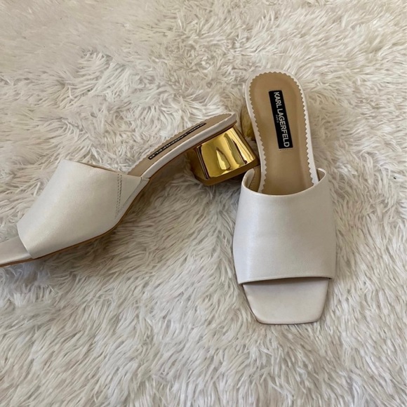 Karl lagerfeld paris white macaria heels - Picture 2 of 7